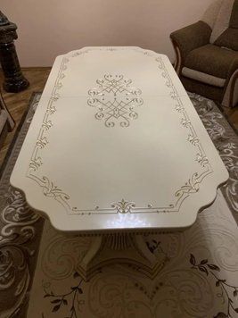 ➤Ціна 26 318 грн UAH Купити Стіл розкладний Калин 200х100(+40+40) на фігурних опорах ivory 4➤Пудра ➤Стіл обідній➤Еко➤0084SEN фото
