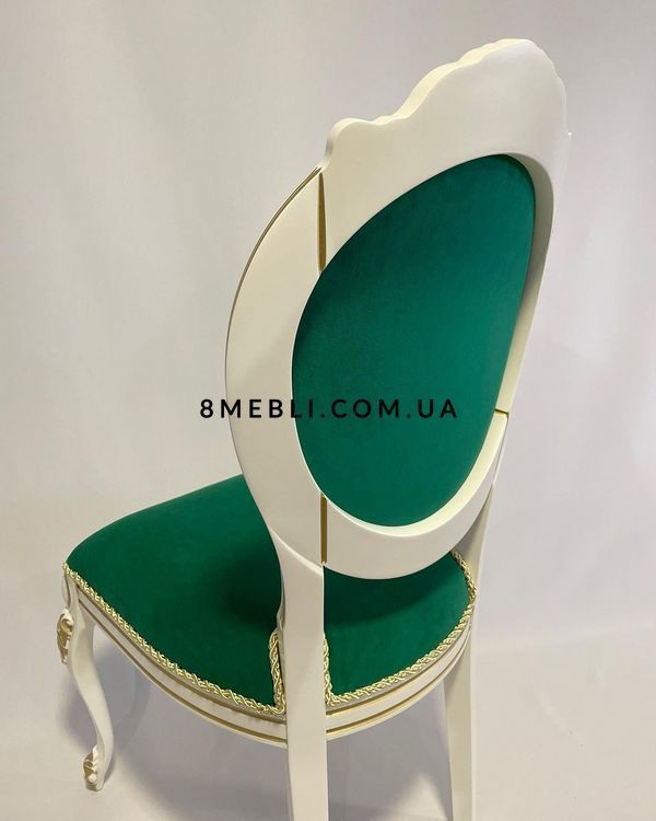 ➤Цена 9 225 грн UAH Купить Стул обеденный Яилицис 108х51х50h белый var 12 ➤Green ➤Стулья деревянные➤Ренарф➤0008FRA фото