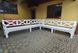Кухонный уголок деревянный 200х160 Тих с твердым сиденьем под старину белый 0215МЕКО1 фото 4