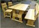 Комплект стол 160х80 +скамейка и два стула деревянные под старину Очирбат 007КС фото 8