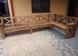 Кухонный уголок деревянный 200х160 Тих с твердым сиденьем под старину белый 0215МЕКО1 фото 3