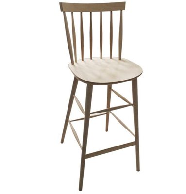 ➤Цена 5 471 грн UAH Купить Барный стул высокий из натурального дерева 42x43x112 с твердым сиденьем и спинкой лак орех темний ➤ ➤Стулья барные➤Nalp➤987PLN фото