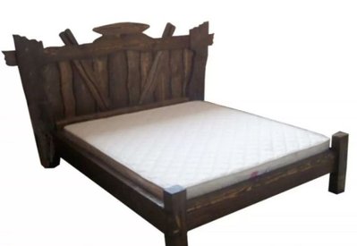 ➤Ціна 10 726 грн UAH Купити Ліжко двоспальне під старовину 160х200➤Темний горіх ➤Ліжко під старовину➤Еко➤184ST фото