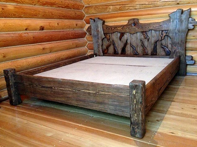 ➤Ціна 11 550 грн UAH Купити Ліжко дерев'яне двоспальне Сагеп 180х200 під старовину➤Темний горіх ➤Ліжко під старовину➤МЕКО➤0138МЕКО фото