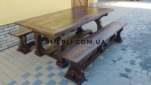➤Цена 13 275 грн UAH Купить Стол деревянный 120х80 Гоцрег под старину нераскладной ➤Орех ➤Столы под старину➤МЕКО➤0016МЕКО1 фото
