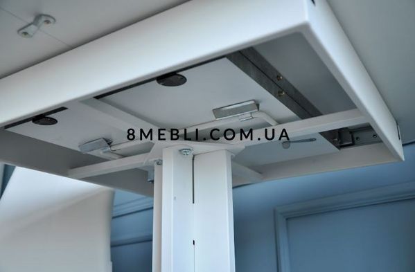 ➤Цена 6 725 грн UAH Купить Cтол раскладной Ногеро 90х110(+40) ножки металлические белые столешница МДФ бетон светлый ➤Бетон темный ➤Столы овальные➤Oced➤0114DEC фото