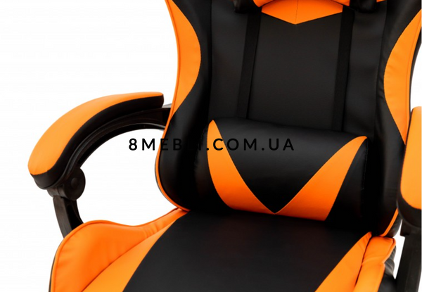 ➤Ціна 4 212 грн UAH Купити Ігрове крісло Thunder Black/Orange з додатковою вентиляцією➤Чорний ➤Крісла комп'ютерні ➤XIM➤000037XIM фото Ергономічне геймерське крісло з вентильованою сітчастою спинкою та м&rsquo;яким сидінням з екошкіри. Підходить для тривалих ігрових сесій і роботи за комп&rsquo;ютером. Оснащене газліфтом для регулювання висоти та міцною металевою основою.