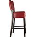 Барный стул высокий 41x41x111 дерево натуральное лак венге кожзам красный 899PLN фото 2