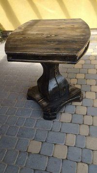 ➤Ціна 11 942 грн UAH Купити Стіл кухоний D100 Намтег під старовину з масиву дерева➤Горіх ➤Столи під старовину➤МЕКО➤0202SEN1 фото
