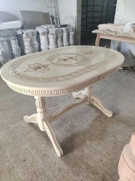 ➤Ціна 18 995 грн UAH Купити Овальний стіл 200х90(+40х2) з масиву дерева ivory з патиною➤Білий ➤Стіл обідній➤Rotanes➤2259SEN фото