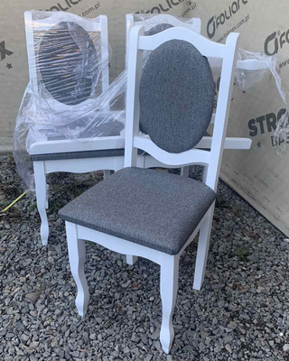 ➤Цена 1 552 грн UAH Купить Белый стул деревянный для гостиной Гровер обивка серая ➤Белый ➤Стулья деревянные➤➤1500ST фото