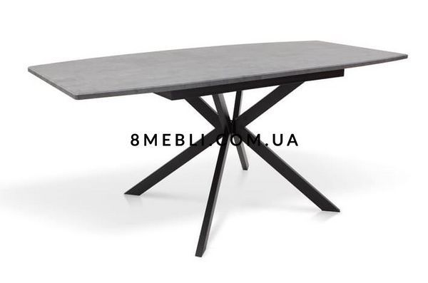 ➤Цена 12 823 грн UAH Купить Стол для современной кухни 85х140+40 столешница раскладная МДФ темно-серая опоры металл черный ➤Тёмно-серый ➤Стол лофт➤Kit➤003FIJ фото
