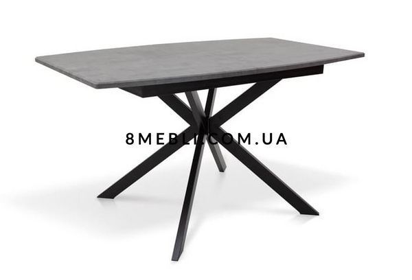 ➤Цена 12 823 грн UAH Купить Стол для современной кухни 85х140+40 столешница раскладная МДФ темно-серая опоры металл черный ➤Тёмно-серый ➤Стол лофт➤Kit➤003FIJ фото