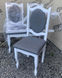 Белый стул деревянный для гостиной Гровер обивка серая 1500ST фото 1