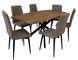 Кухонний стіл Саллад 85х140(+40) ніжки металеві коричневий 0122DEC фото 14