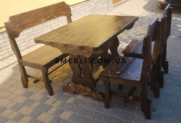 ➤Цена 11 520 грн UAH Купить Стол обеденный 120х80 Тналта под старину нераскладной ➤Орех ➤Столы под старину➤МЕКО➤0001МЕКО фото