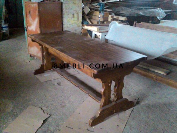 ➤Цена 11 520 грн UAH Купить Стол обеденный 120х80 Тналта под старину нераскладной ➤Орех ➤Столы под старину➤МЕКО➤0001МЕКО фото