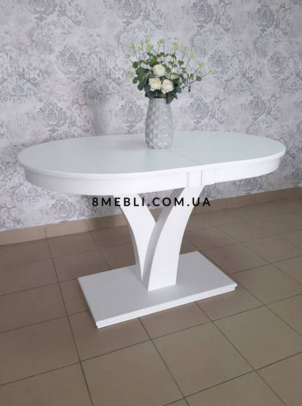 ➤Ціна 10 350 грн UAH Купити Розкладний обідній стіл "Техас" 140&times;80 (+40) см | Білий | Сучасний кухонний стіл➤Білий ➤Стіл обідній➤Nerb➤8002BRN1 фото