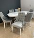 Комплект обідній стіл 120х80(+40) білий + стільці крісла 6 шт сірі 0200SEN фото 4