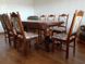 Комплект меблів овальний стіл 180x100 (+40x2) + стільці класичні 8 шт лак горіх темний 050PLN фото 3