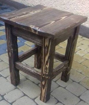 ➤Ціна 2 010 грн UAH Купити Табурет кухонний 38х38хh46 із масиву дерева під старовину➤Горіх ➤Табурет➤МЕКО➤0212МЕКО1 фото