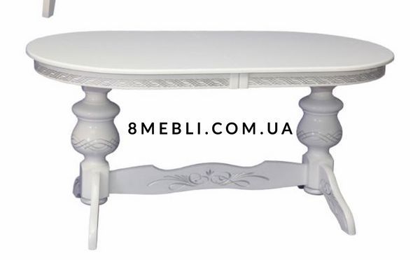 ➤Ціна 27 696 грн UAH Купити Комплект стіл Оел 160х90(+40) зі стільцями 6 шт Рекам білий➤Білий ➤Обідній стіл та стільці➤okram➤3020okram фото