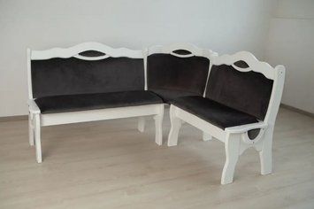 ➤Ціна  UAH Купити Кутник м'який для кухні корпус дерево 140х170 білий➤Білий ➤Кутник для кухні➤lebem➤290ММЕ фото
