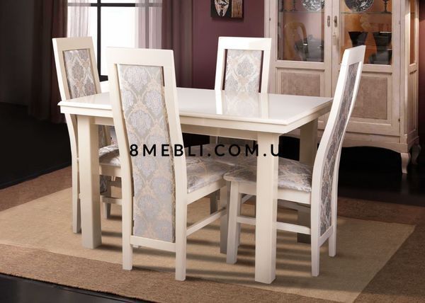 ➤Цена 21 800 грн UAH Купить Стол кухонный раскладной 80х120+40 деревянный слоновая кость ➤Слонова кістка ➤Стол кухонный ➤Kit➤025PSJ фото