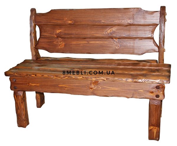 ➤Ціна 6 900 грн UAH Купити Диван садовий дерев'яний Тналта з твердим сидінням 160➤Горіх світлий ➤Лава під старовину➤МЕКО➤0096МЕКО1 фото