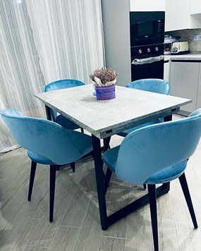 ➤Ціна 6 680 грн UAH Купити Стілець крісло для обідньої зони 50x45x82 блакитний 3➤Sierra Blue ➤Стілець крісло м'яке➤Nalp➤2020PLN фото