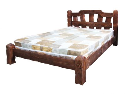 ➤Ціна 9 000 грн UAH Купити Ліжко дерев'яне двоспальне Коротух під старовину➤Горіх ➤Ліжко під старовину➤МЕКО➤0141МЕКО фото