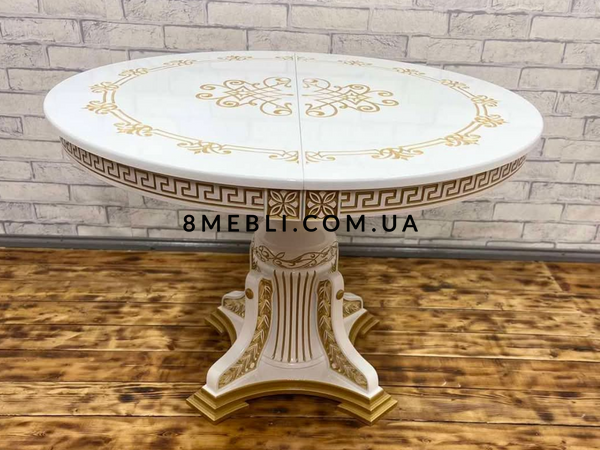 ➤Цена 18 900 грн UAH Купить Стол круглый Калин 3 120х80+40 слоновая кость ➤Слонова кістка ➤Стол➤Еко➤226СТ2 фото