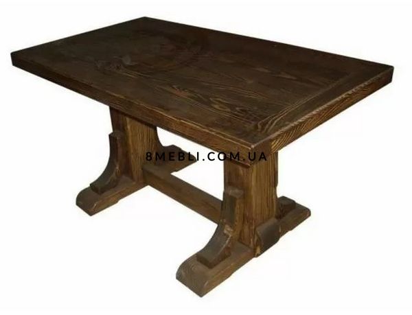 ➤Ціна 29 538 грн UAH Купити Комплект дерев'яний Полієвкт стіл 200х90 + лавка 2 шт➤Горіх ➤Стіл та стільці для саду➤Еко➤008КС фото