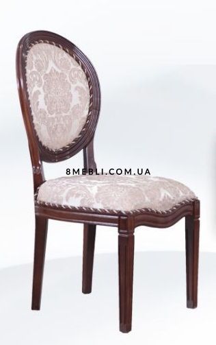 ➤Ціна 9 750 грн UAH Купити Стілець із круглою спинкою Яєценєв 102х51х49 білий тканина темно-сіра var 1➤біле дерево ➤Стільці дерев'яні ➤Ренарф➤0006FRA фото
