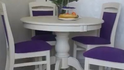 ➤Ціна 23 211 грн UAH Купити Круглий стіл для кухні на одній опорі D90 зі стільцями 4 шт білий➤Білий ➤Обідній стіл та стільці➤lebem➤380ММЕ фото
