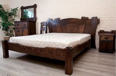 ➤Цена 11 155 грн UAH Купить Деревянная кровать под старину Секст 160х200 ➤ ➤Кровать под старину➤➤179ST фото