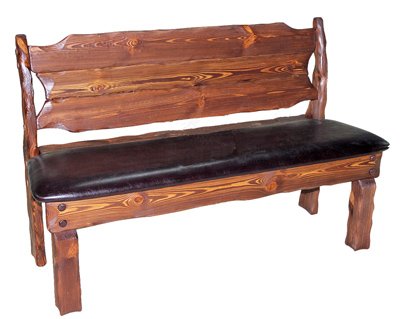➤Ціна 6 525 грн UAH Купити Диван садовий дерев'яний Тналта з м'яким сидінням 120➤Горіх ➤Лава під старовину➤МЕКО➤0076МЕКО1 фото