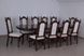 Комплект розкладний дерев'яний стіл 200х100+50+50 + стільці 10 шт Венсан темний горіх 000081КОМ фото 3
