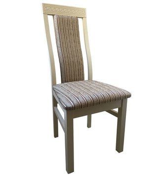 ➤Ціна 4 050 грн UAH Купити Стілець дерев'яний з високою спинкою 46x45x100 м'який лак слонова кістка➤Слонова кістка ➤Стільці дерев'яні ➤Nalp➤729PLN фото
