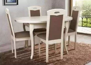 ➤Ціна 11 600 грн UAH Купити Стіл на витончених ніжках з дерева 81х126+34 з розкладною стільницею беж➤Бежевий ➤Стіл обідній➤Kit➤075ULT фото