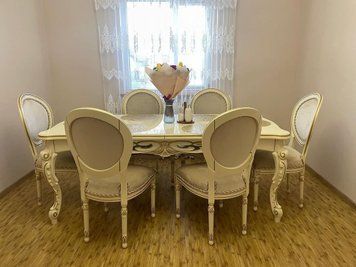 ➤Ціна 8 610 грн UAH Купити Стілець обідній Лесрам 102х51х49h слонова кістка var 14➤білий + беж ➤Стільці дерев'яні ➤Ренарф➤0012FRA фото