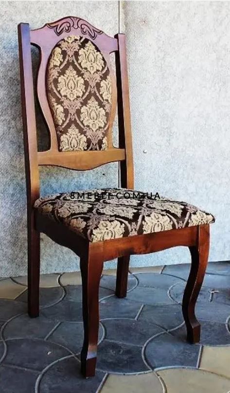 ➤Цена 2 573 грн UAH Купить Мягкий стул из массива дерева Децим лак орех тёмный с патиной ➤ ➤Стулья деревянные➤Еко➤95ST фото