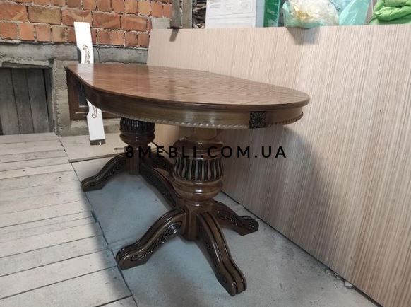 ➤Ціна 17 459 грн UAH Купити Стіл великий у вітальню з масиву бука Стефан 200х100+40+40 темний горіх➤Темний горіх ➤Стіл обідній➤Еко➤223.3CТ фото