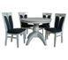 Круглий стіл нерозкладний D80 зі стільцями 4 шт білий 103PLN фото 2