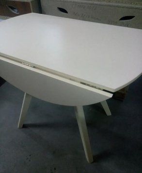➤Цена 6 200 грн UAH Купить Стол обеденный Оинотна-Нас 90х50(+20х2) mini белое дерево ➤Молочний ➤Стол обеденный ➤Remrofib➤0085REM фото