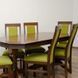 Стіл обідній з натурального дерева 160х90(+40) стільниця з різьбленим малюнком лак горіх темний 331PLN фото 5