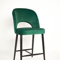 ➤Ціна 6 056 грн UAH Купити Барний стілець м'який 44х44х117 на дерев'яних ніжках M0046 тканина зелена➤Зелений ➤Стільці барні➤lebem➤192ММЕ фото