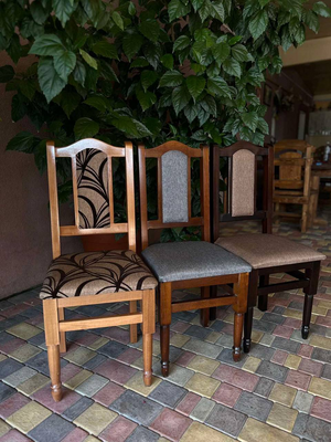 ➤Ціна 1 170 грн UAH Купити Дерев'яний стілець м'який обідній Нерб горіх темний➤Темний горіх ➤Стільці дерев'яні ➤Nerb➤27.1ST фото