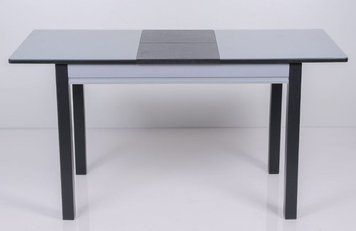 ➤Ціна 11 000 грн UAH Купити Стіл кухонний Омер-Нас mini 110х65(+35) стільниця лакобель графіт➤графіт + сірий ➤Стіл обідній➤Remrofib➤0164REM фото