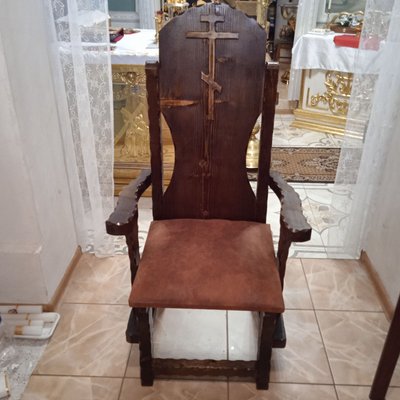 ➤Ціна 4 425 грн UAH Купити Стілець крісло обідній Нораб з підлокітниками під старовину 2➤Горіх світлий ➤Стільці під старовину➤МЕКО➤0046МЕКО1 фото